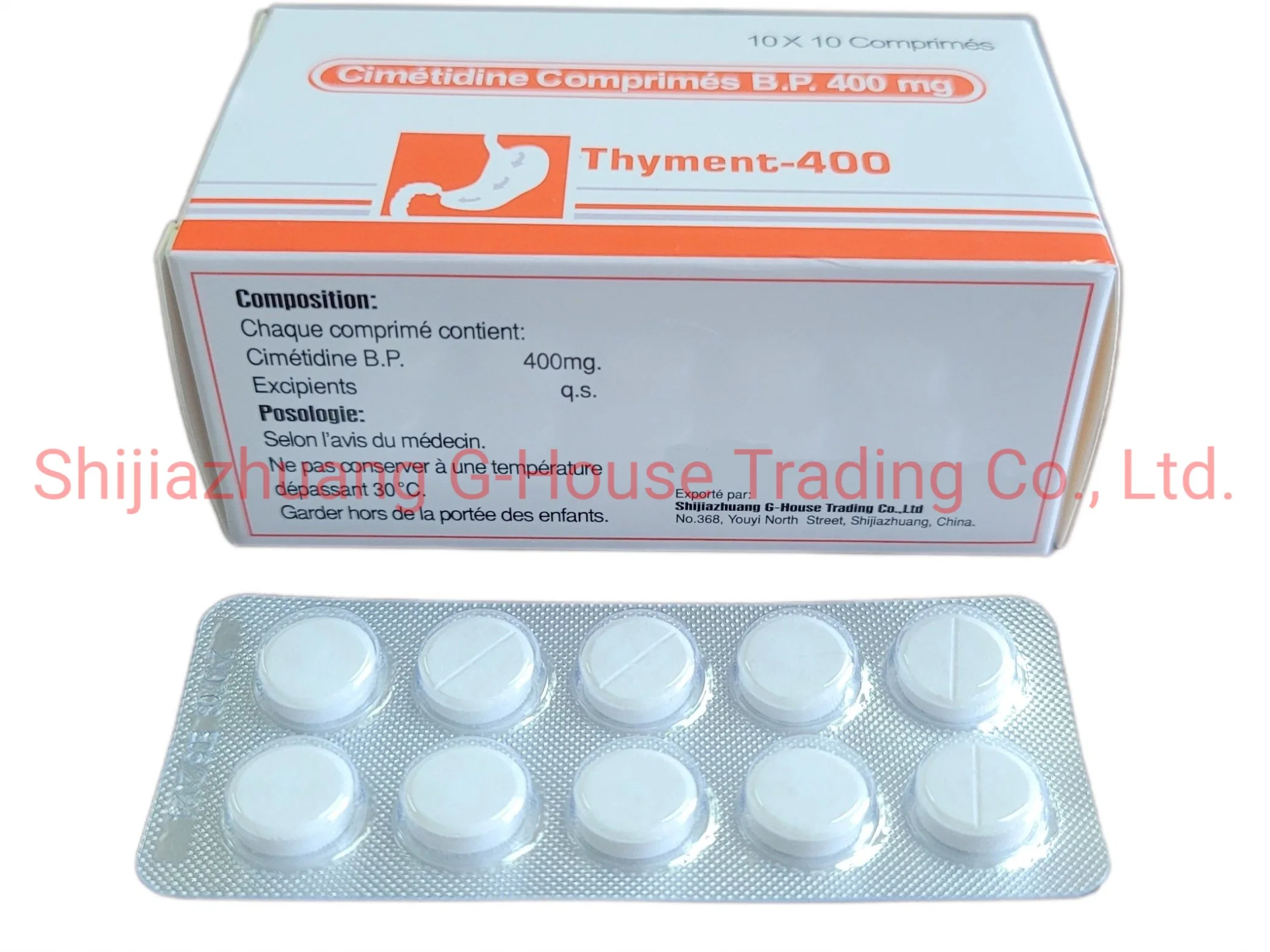 Cimetidina Tablets 400mg Medicina ocidental medicamento farmacêutico