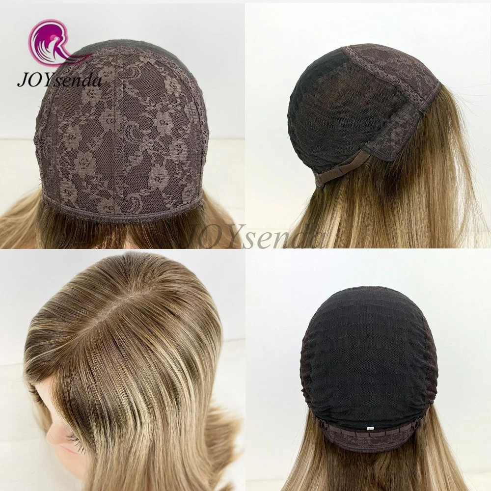 Proveedor de fábrica profesional Peluca rubia con reflejos 100% cabello humano virgen Peluca judía/Kosher Wig/Sheitel Wigs/Peluca judía kosher para mujeres blancas