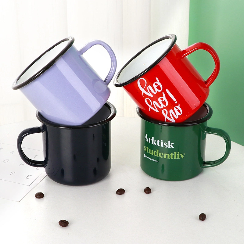 Nouveau produit de tendances de l'émail Mug personnalisé de Camping de qualité supérieure de la sublimation de l'émail des tasses à café personnalisé