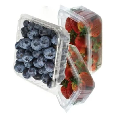 Fruit Salad Disposable Clamshell Clear Packaging Food Delivery Safe Tamper Plastic Salad Containers