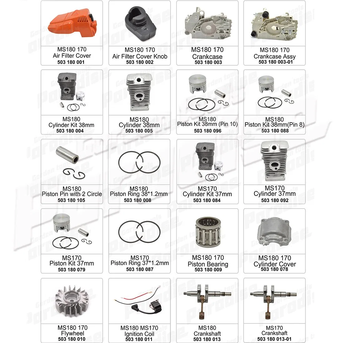 MS180 170 El tapón del aceite para piezas de repuesto motosierra