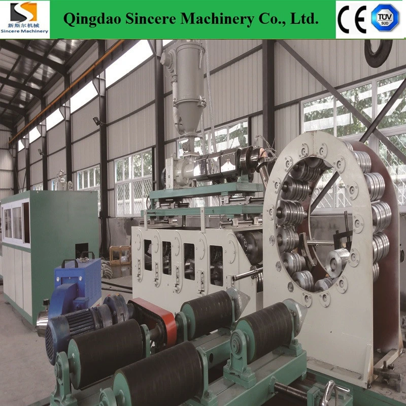 Steel Metal Ribs Reinforced HDPE Spiral Winding Corrugated Sewerage Pipe Extrusion/Making/Production Machines Lines 3000mm