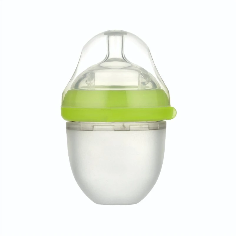 120ml/220ml Ultra Wide Neck Silicone Baby Feeding Bottle