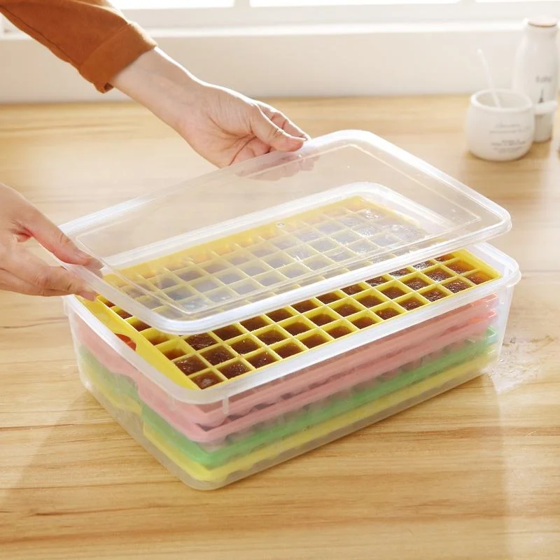 1 3 5 Layer 96 Cube Ice Tray Freezing Ice Maker Large Ice Tray with Cover