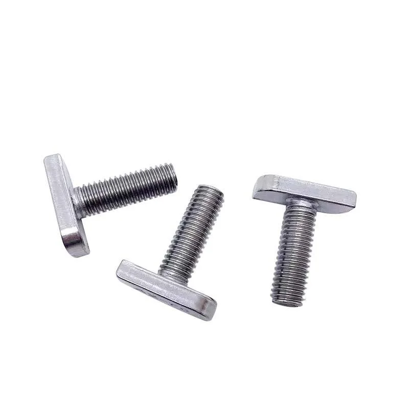 Hardware OEM no estándar de acero inoxidable 304 M8 M6 T Tornillo Tornillo de cabeza de la pared vía sujetador de metal para el perfil de aluminio