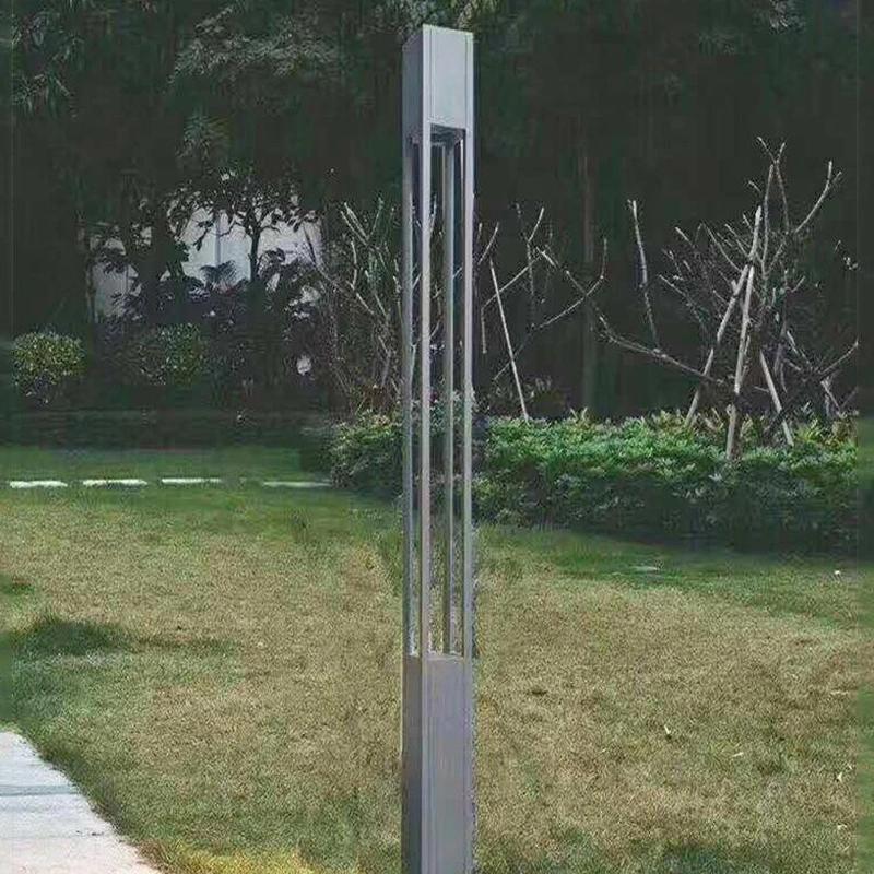 Poste de luz de jardín para iluminación paisajística de acero