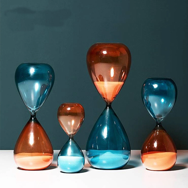 Modern Simple Glass Hourglass Timer Light Luxury Creative Decoration Personalized Toy Decoration Bookcase Room Decoration