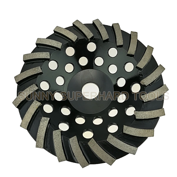 7" Diamond Grinding Wheels for Concrete or Masonry, 24 Turbo Segments, 30/40 Grit, 5/8"-11 Arbor