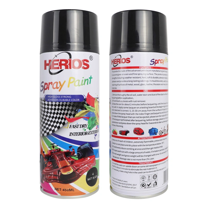 450ml Herios Chrome Glod Florescent Aerosol Acrylic Color Spray Paint for Car