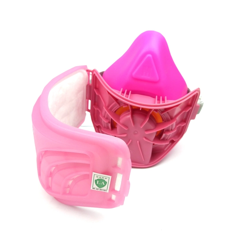 Pink Silicone Half FaceFilter Smell Allergy Respirator Protection Reusable Dust Mask