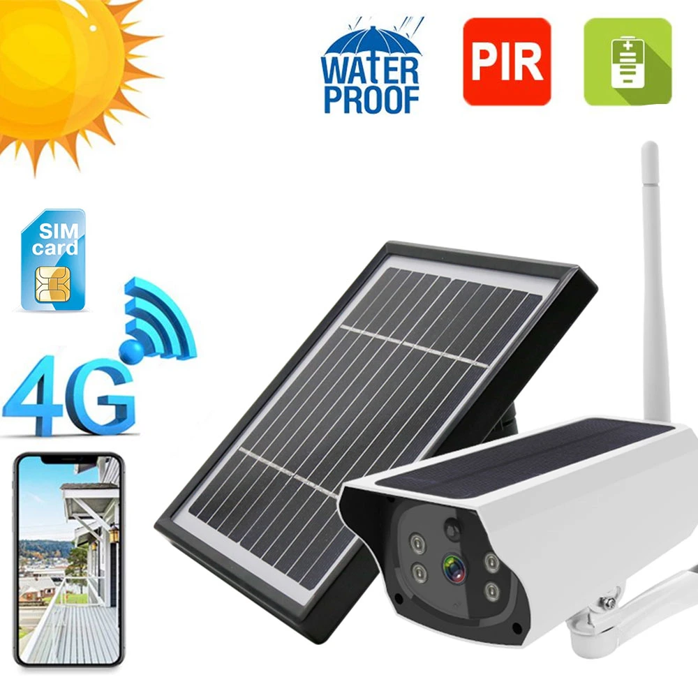 2MP/1080P Solar Powered WiFi 4G IP Camera Outdoor CCTV Security Camera