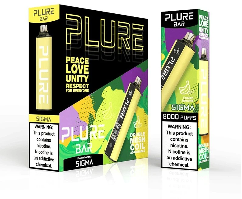 Original Disposable/Chargeable Vape Plure Bar 8000 Puff Wholesale/Supplier Electric Cigarette