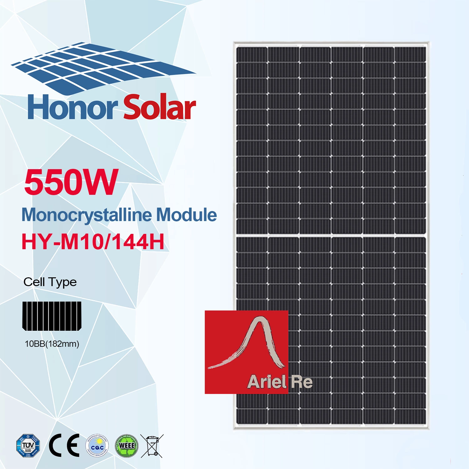 Módulo fotovoltaico módulo solar renovable limpio Panel solar de energía con TUV
