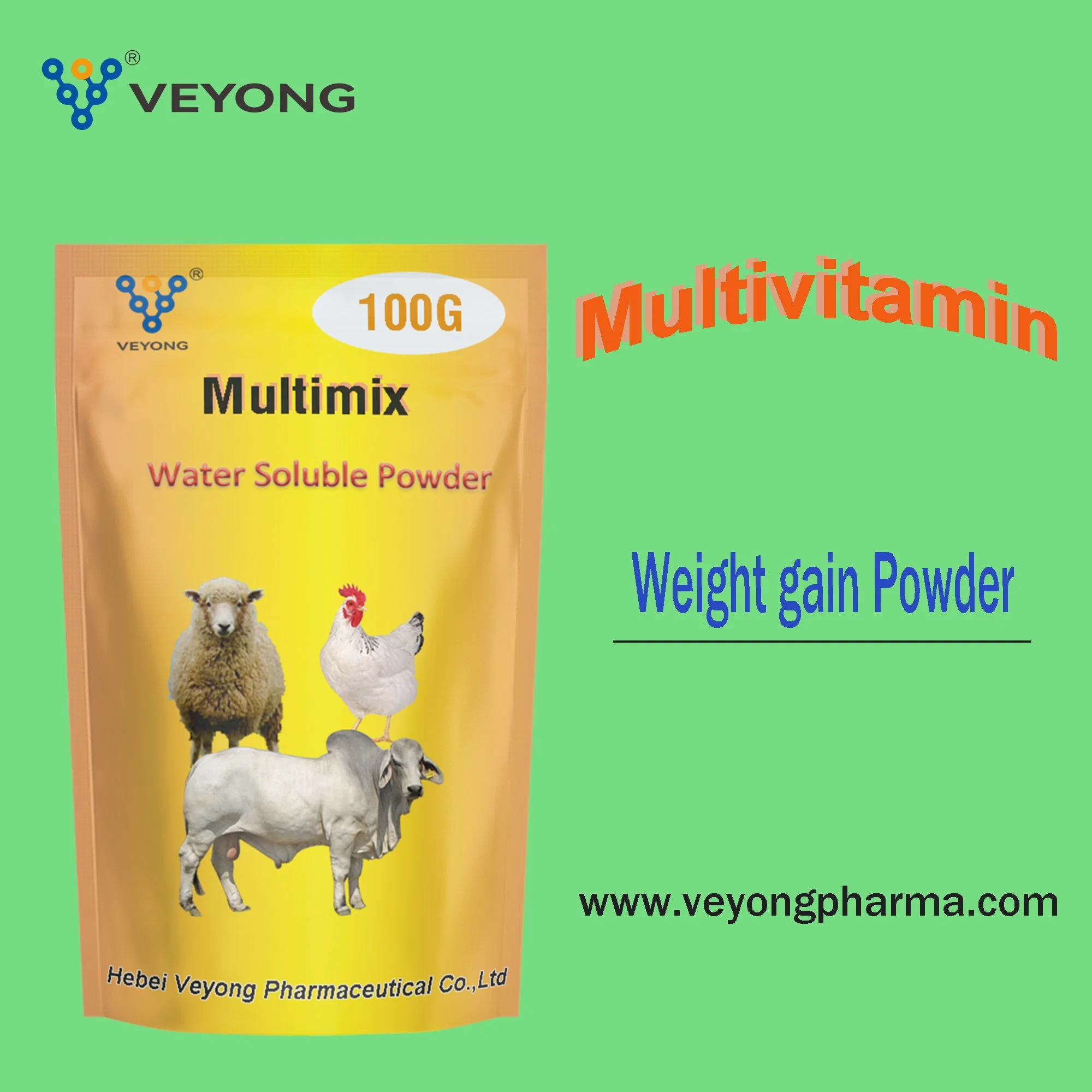 Las inyecciones de ganancia de peso vitaminas y minerales de las multivitaminas de aves de corral para el ganado ovino perro Mayorista/Proveedor vitamina