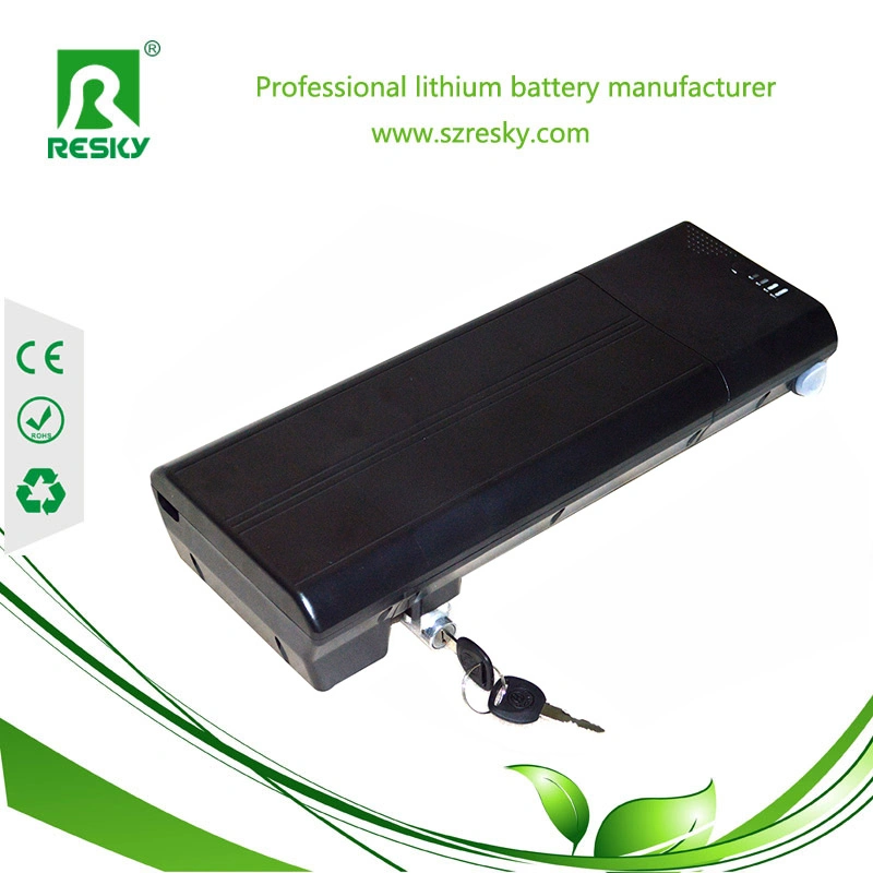 36V 12.8ah Rear Rack Ebike Samsung LG Li Ion Battery