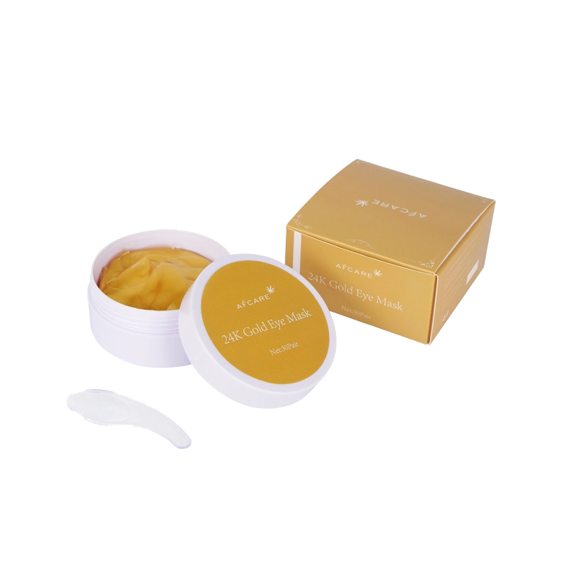 Hylauronic Acid Private Logo OEM Custom 24K Eye Mask Lightening Improve Dry Eyes Collagen Eye Mask