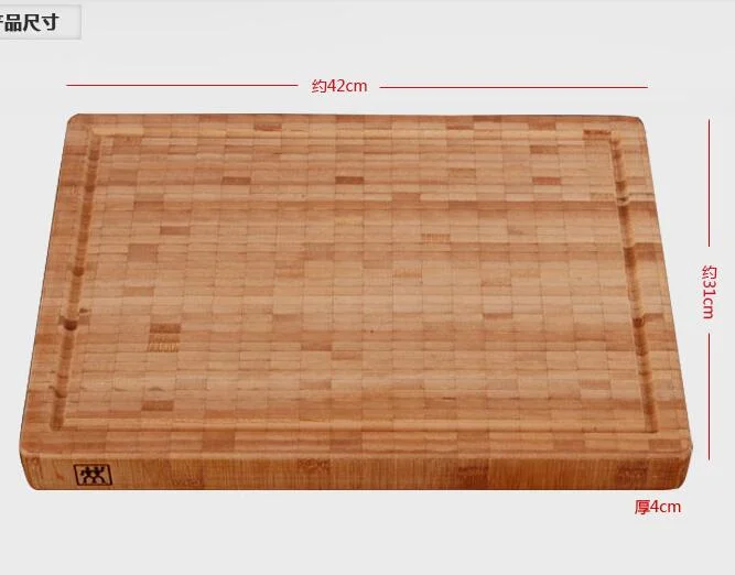 Square Natural Bamboo Chopping Board for Food Cutting