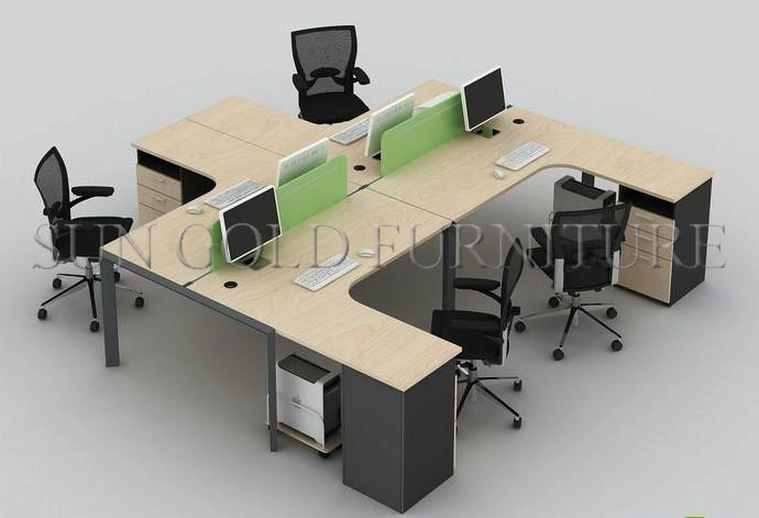 Durable and Color Customized Modern 120 Degree Workstation Desk (SZ-WS153)