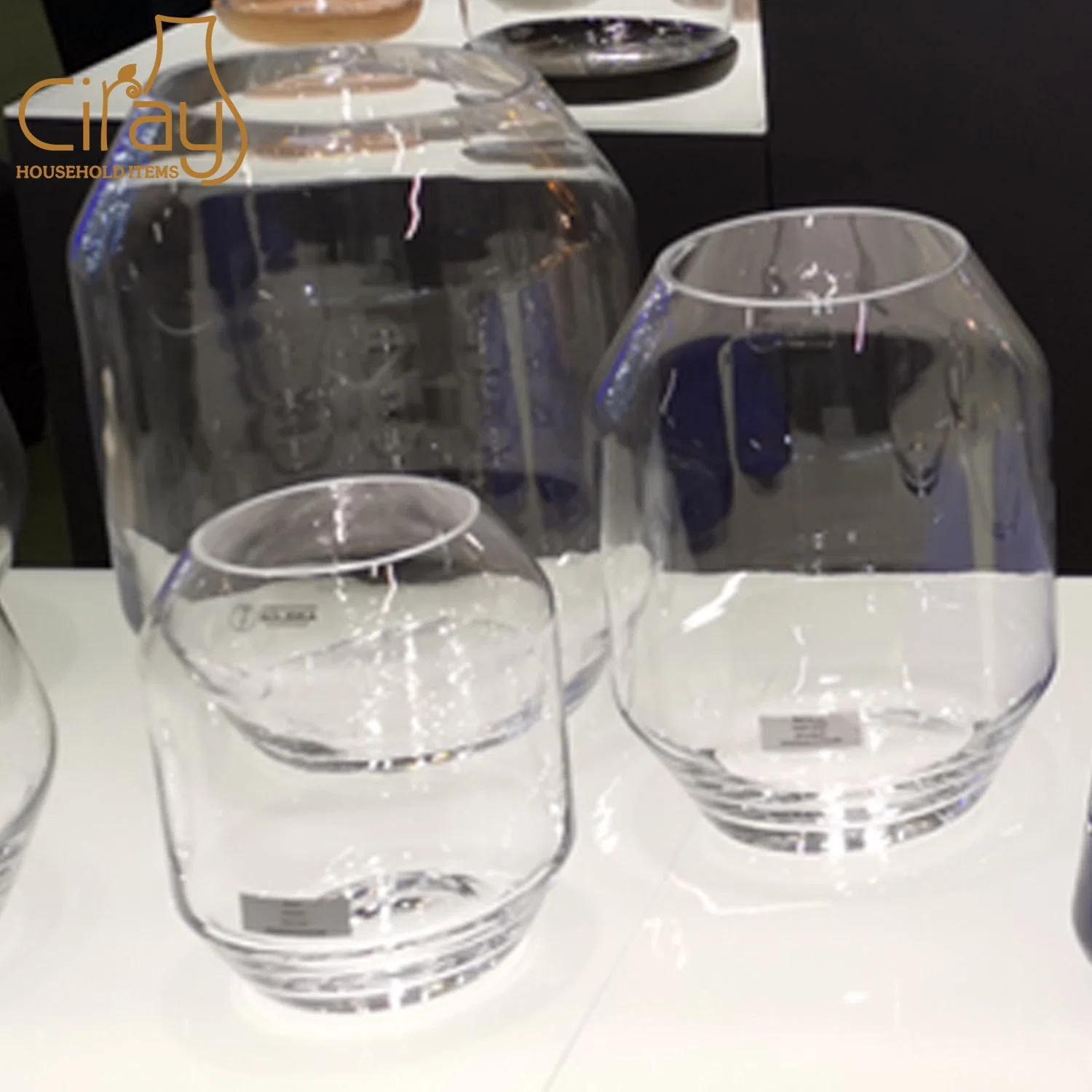 New Design Top Quality Glass Candle Holder 4 Different Sizes