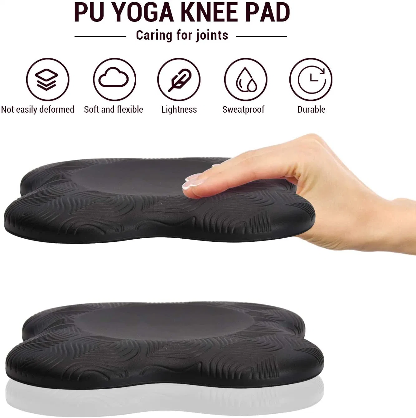 PU Petal Shaped Single Kneeling Mat Yoga Elbow Pad Yoga Knee Pad Polyurethane Foam