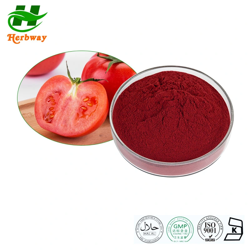 Herbway Kosher Halal Fssc HACCP Certified Food Ingredient Lycopene Powder Tomato Extract Lycopene for Food Additive