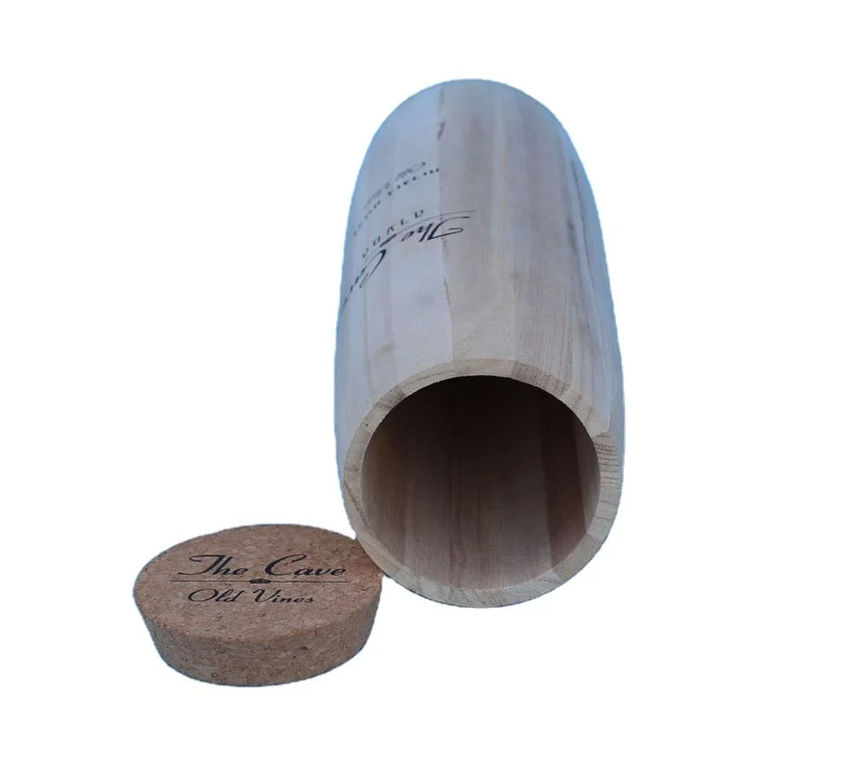 Wooden/Wood Cylinder-Shaped Box for Wine/Drinks/Gift Packing/Storage