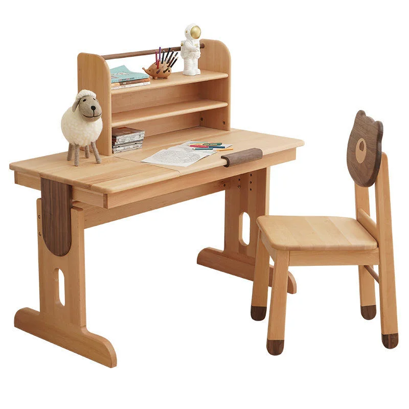Древесина школа детского сада мебель деревянная детский стол и стул,