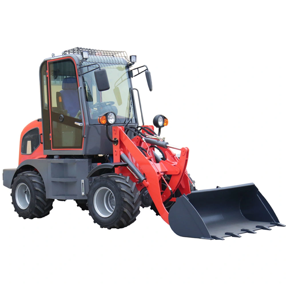 Buy 1 0.8 Ton China New Brand Electric Zl908 800kg Mini Small Compact Cheap Zl08f Articulated Front Wheel Loader Machine with Attachment CE Price List for Sale