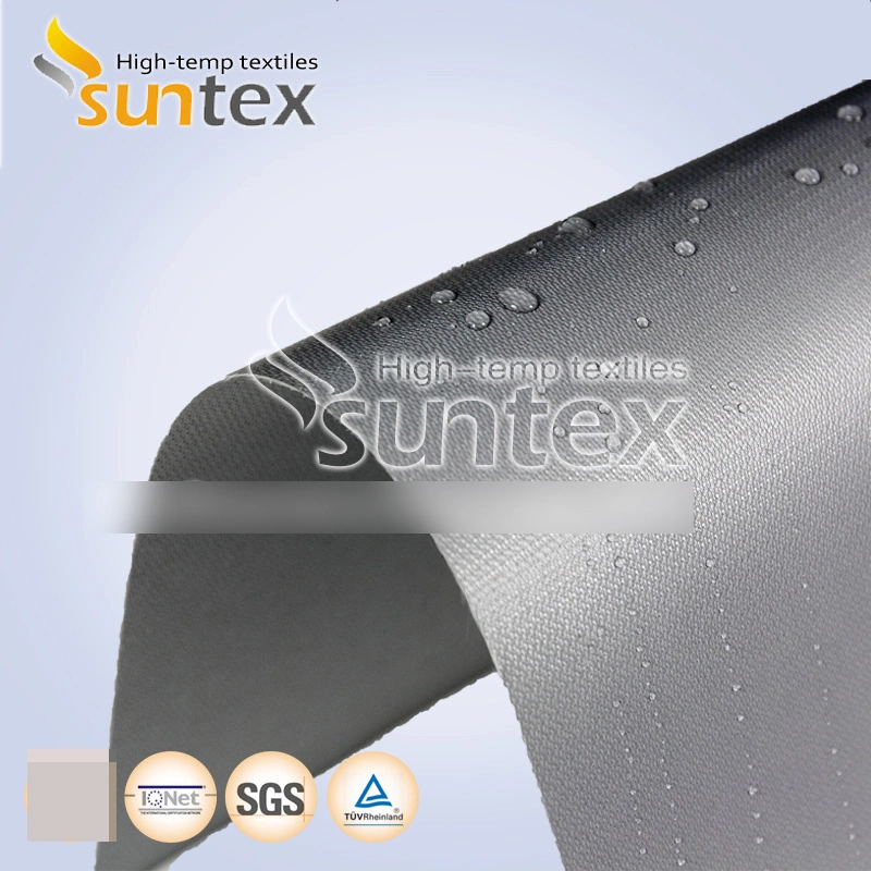 High Temperature Fireproof Silicone Coated Fiberglass Fabric Heat Resistant Silver Grey Glass Fiber Cloth