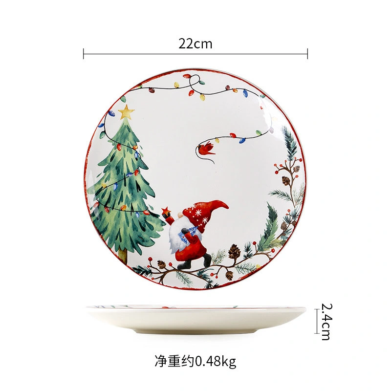 Christmas-Themed Ceramic Dinner Party Collection Christmas Decoration Gift Dinnerware Set