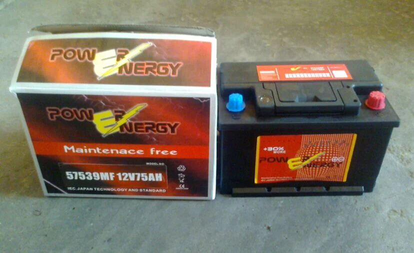 DIN75mf 12V75ah Maintenance Free Battery Lead Acid Battery Car Battery Storage Battery Truck Battery Auto Battery
