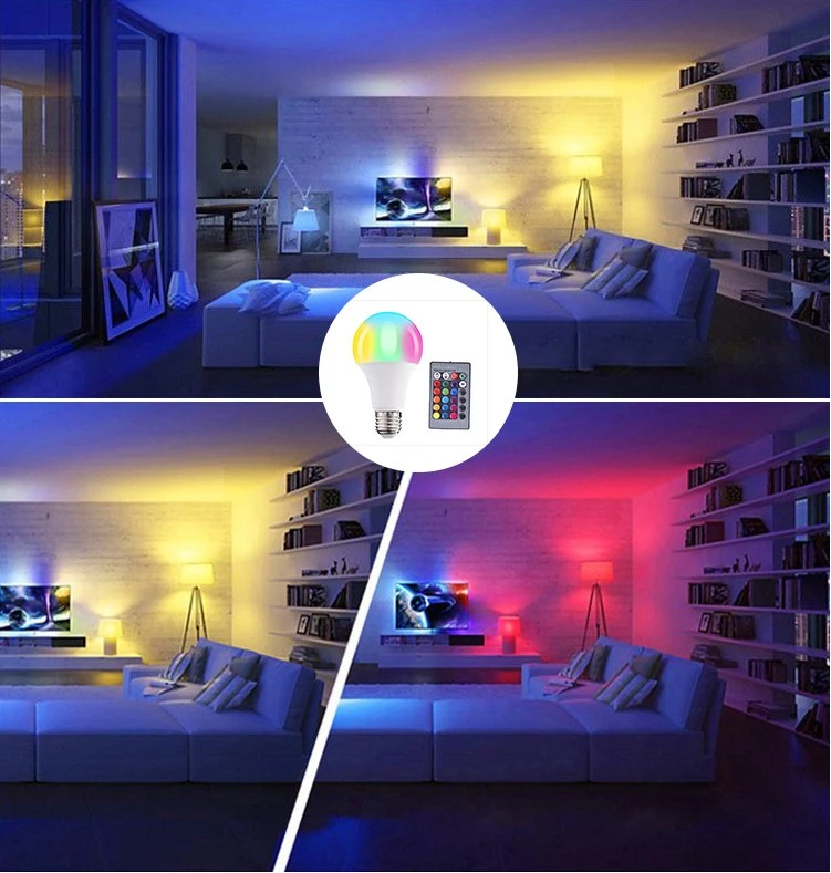 15W RGBW Spotlight IR Remote Control E27 16 Color Changing RGB Magic Light Lamp LED Bulb