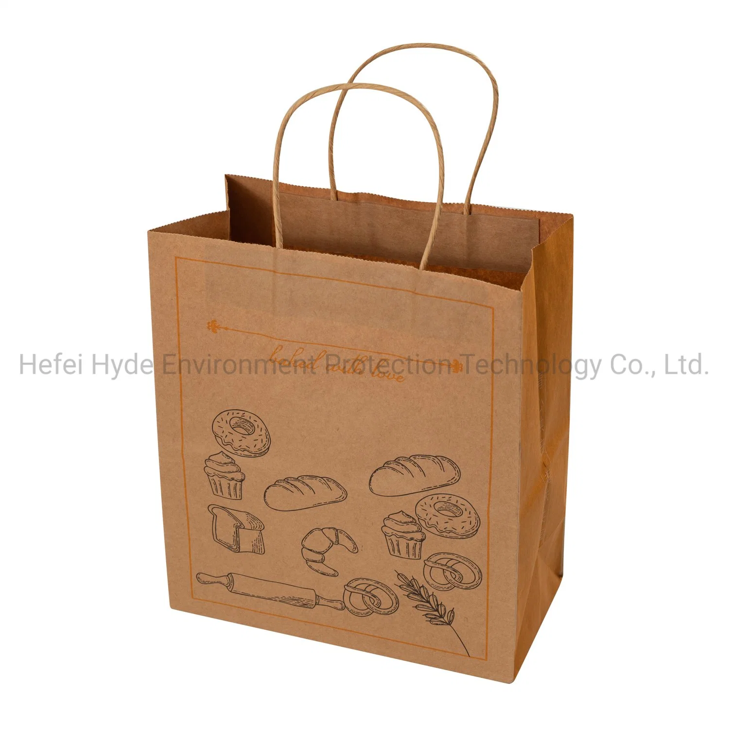 Wholesale Gift Black White Shopping Kraft Packing Paper Bags with Handle