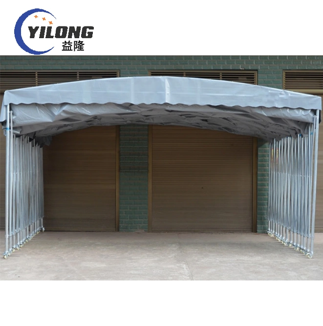 Stand Self Movable tarpaulin techo de acero bastidores de coche Sun Shelter Toldo toldo