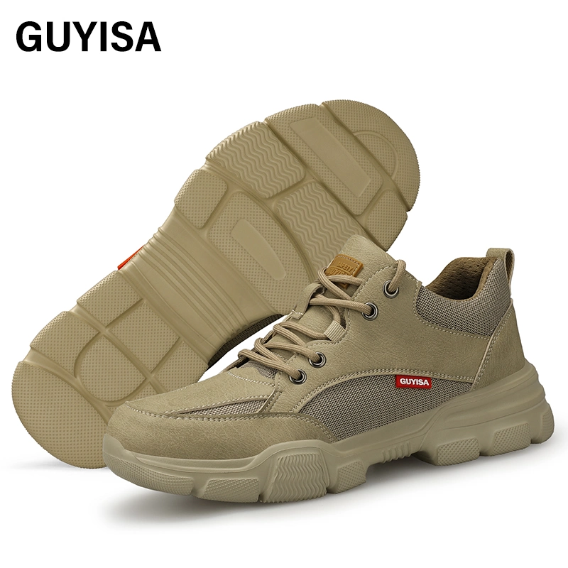 Guyisa Brand Breathable Safety Shoes Outdoor Wear-Resistant Working Foot Protection Steel Toe Safety Shoes
