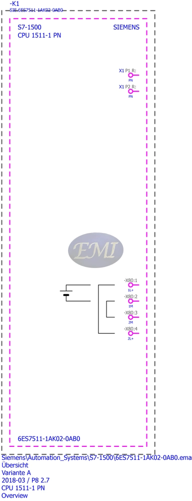 6es7511-1ak02-0ab0 Nuevo CPU sin abrir 1511-1 PN Modelo PLC con Memoria de trabajo 150 Kb para el programa y 1 MB para Datos