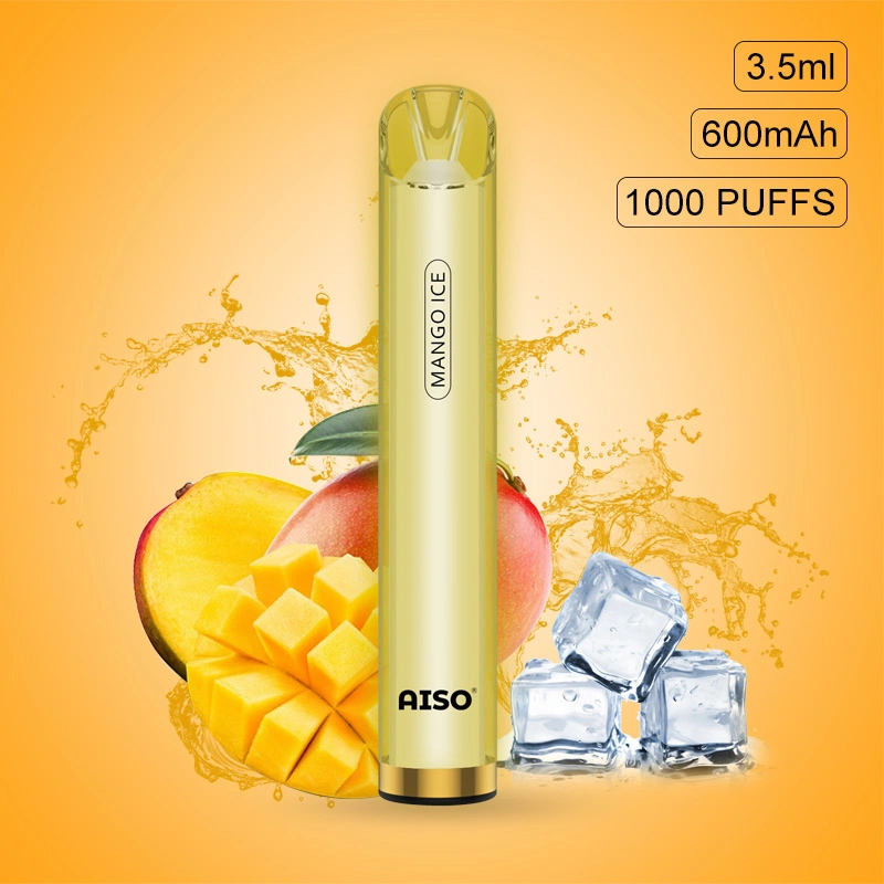 2022 Factory Aiso LED 1000 EGO 510 Disposable Puff Ecig with OEM/ODM