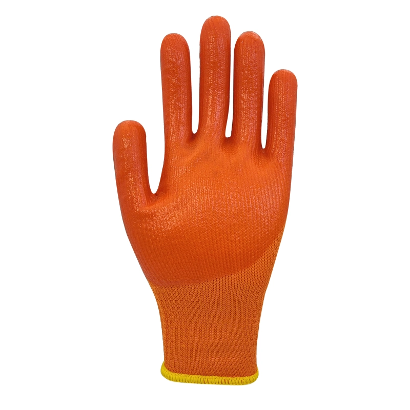 PVC 7gauge Acrylic Knitted Terry Liner Winter Latex Glove for Outdoor Work