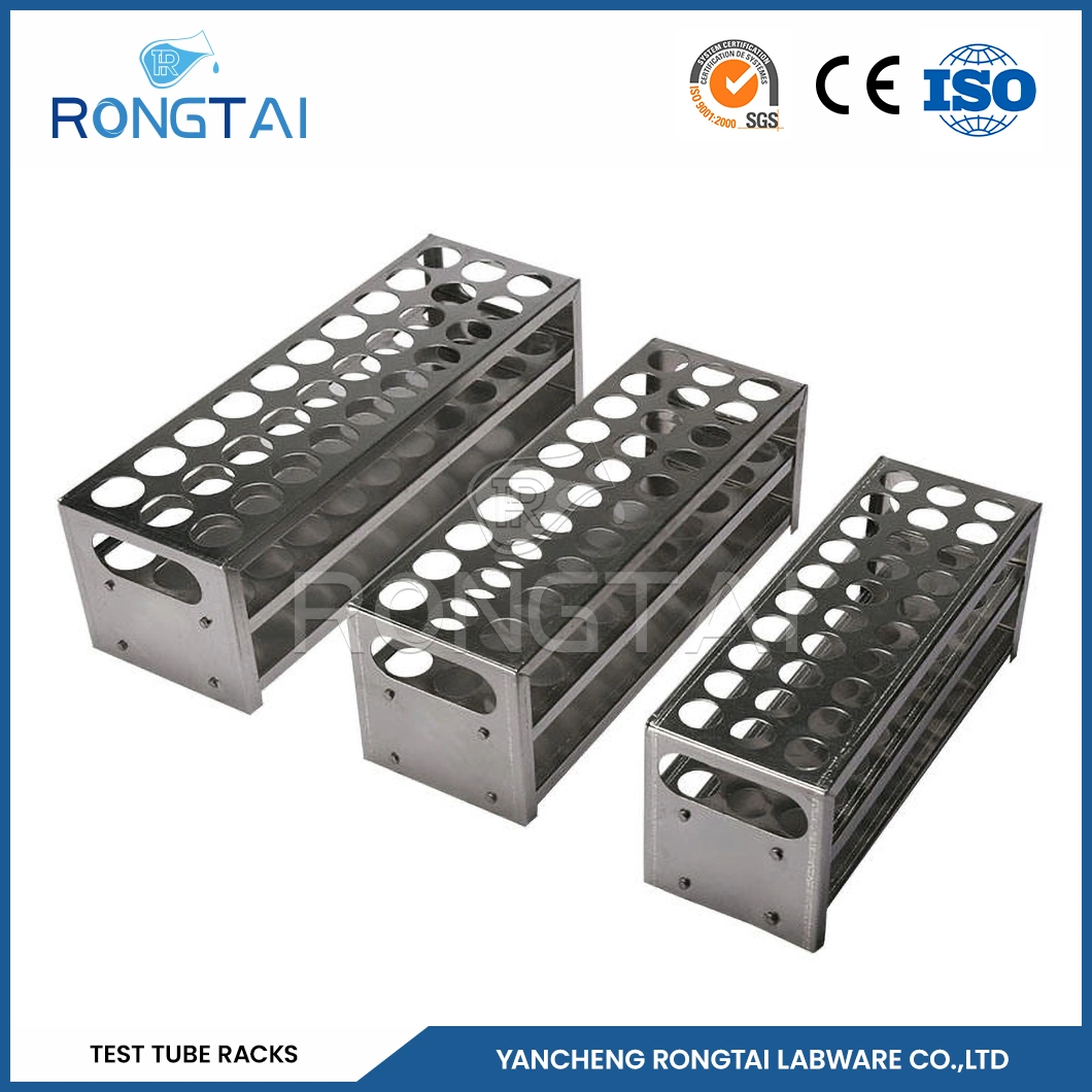 Rongtai 13mm Test Tube Manufacturing 6*15 Holes Laboratory Plastic Test Tube Rack China PP Material Rack Test Tubes