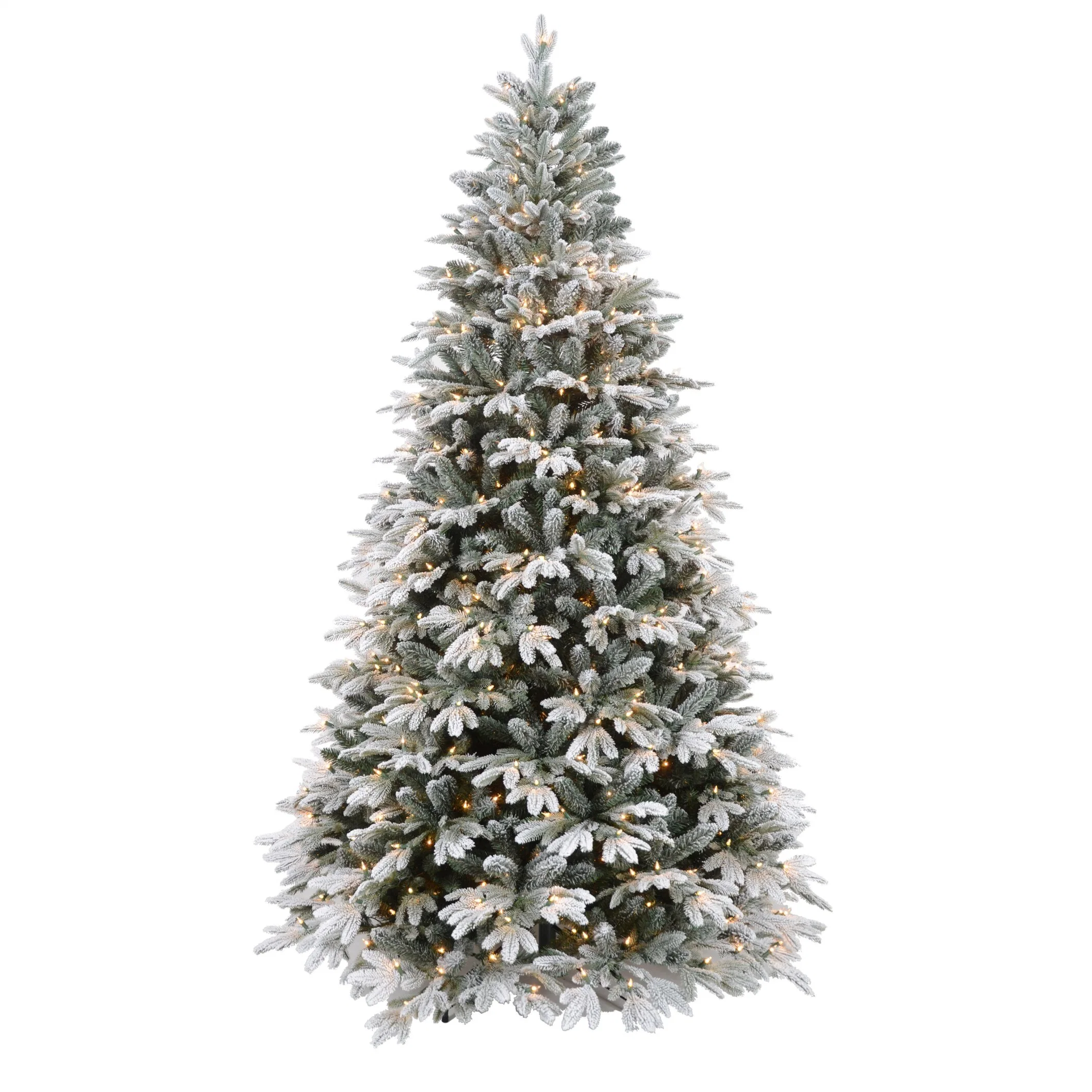 Snow Flocked Spruce Lighted Artificial Prelit LED Xmas Tree