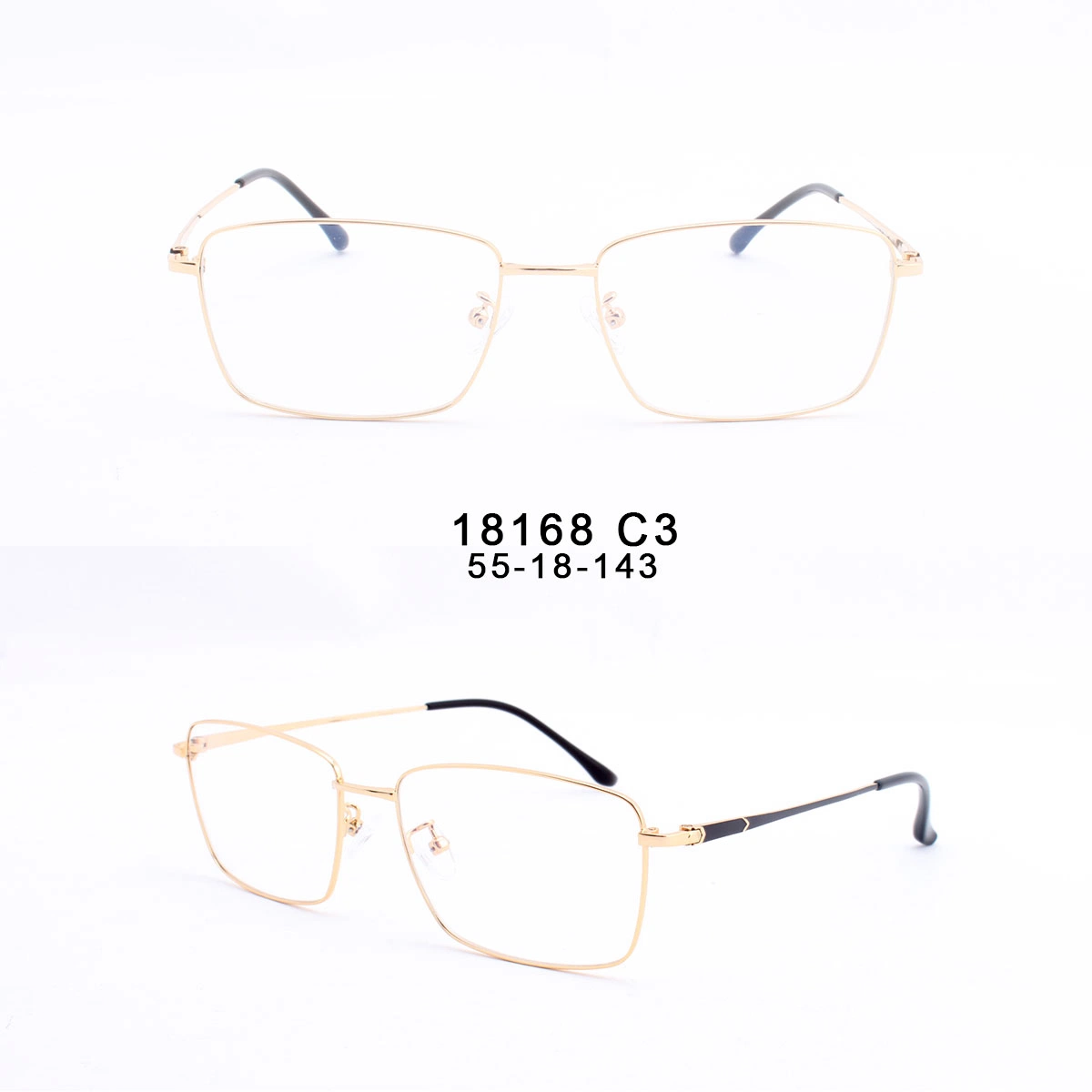 Promotional Stainless Steel Fashion Metal Optical Square Eyeglasses Frames