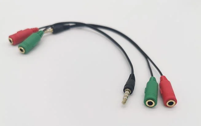 Venta en caliente Rendimiento de alta calidad/alto costo 3,5mm una Mujer a 2 Masculino Cable de audio del ordenador al auricular del auricular del auricular del splitter cable de audio