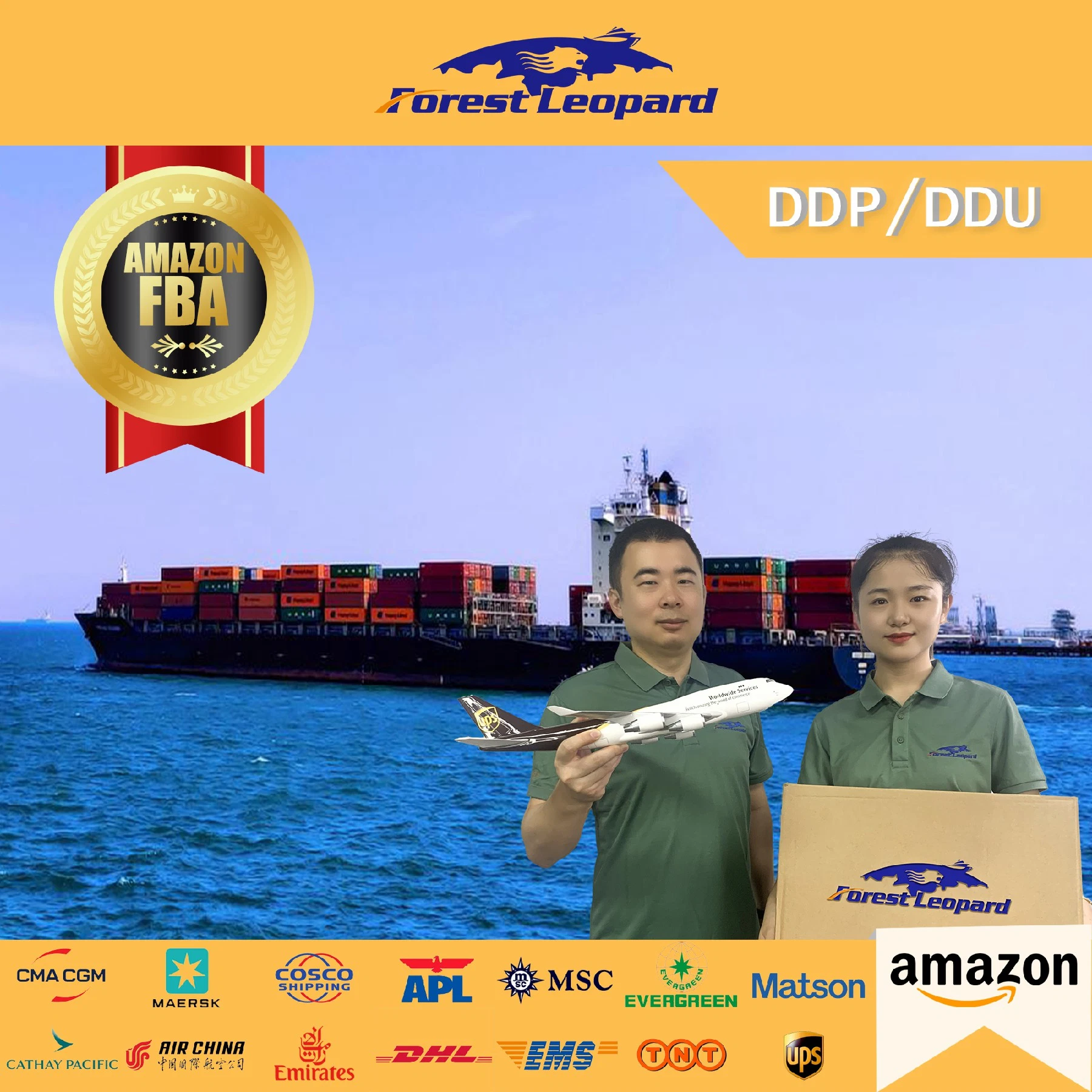 Top 10 Mer transitaire d'expédition transitaire à Zhongshan UK USA Allemagne DDP LCL Amazon FBA