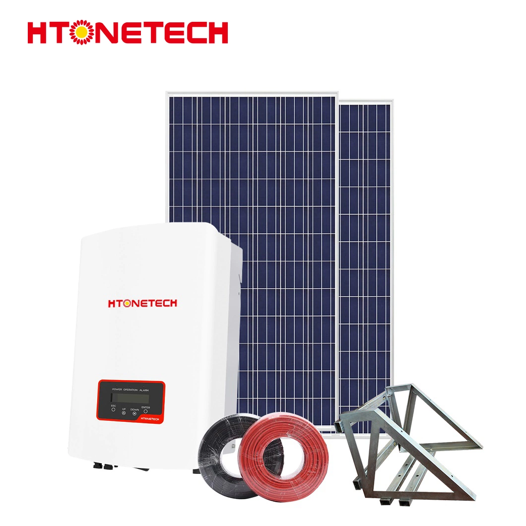 Htonetech 40kw Hybrid Inverter Thin Film Solar Panel Rollable Amorphous Silicon Original Factory 8kw 10kw 15kw Deep Cycle Battery on Grid Solar Storage System