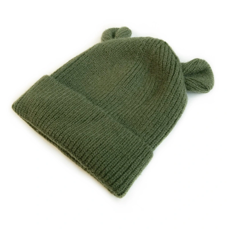 Bonnet d'hiver avec cornes pour bébé logo personnalisé mignon chaud Bonnets à corne