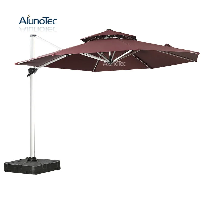 Factory Price Waterproof Movable Rotatable Durable Canopy Polyester Gazebo Balcony Offset Umbrella