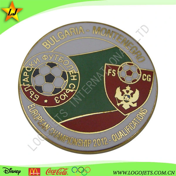 No MOQ Promotion Brass Stamped Traditional Hard Enamel Cloisonne Football Club Badge