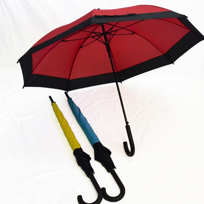 Bon marché bonne qualité 3 couleurs parasol de pluie droit pour la promotion Publicité de cadeaux