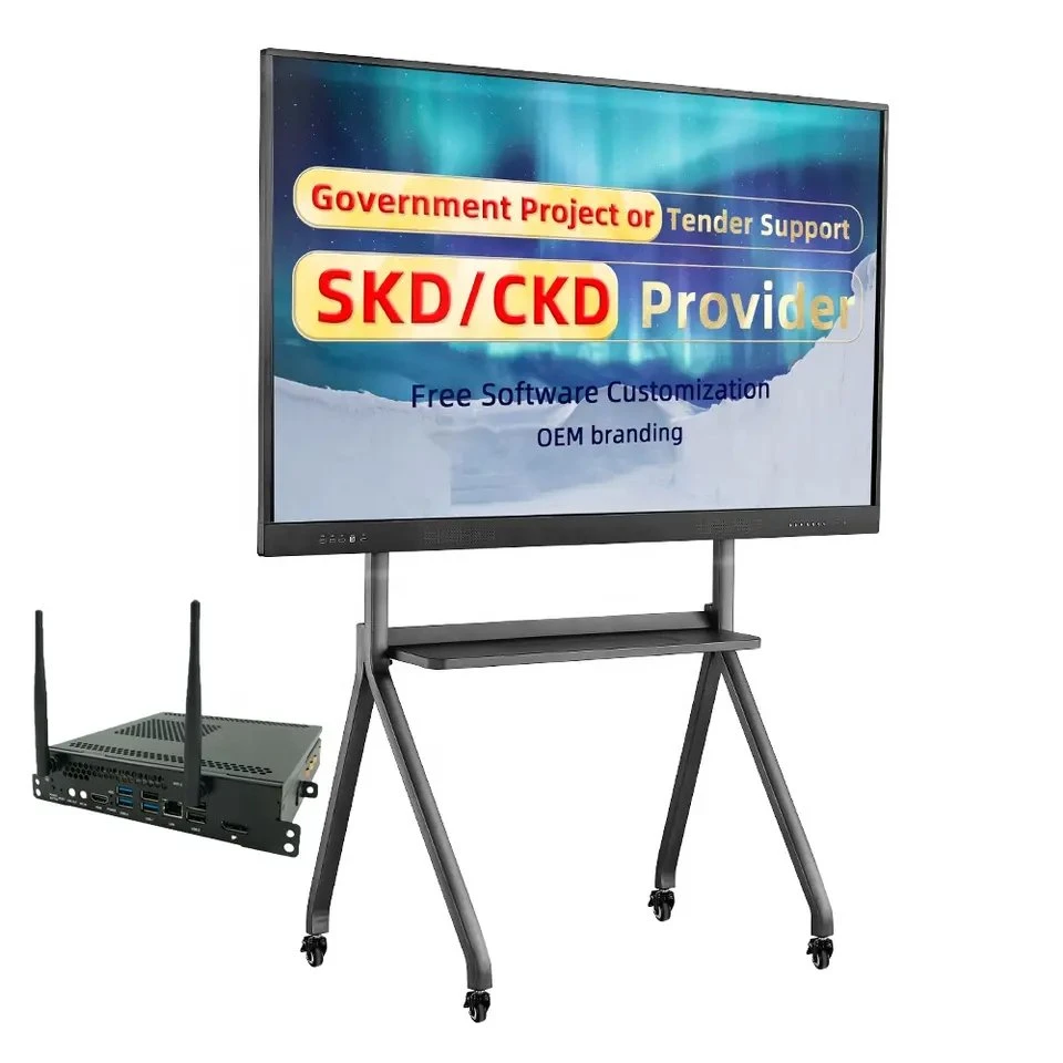 Customized 65 75 86'' All-in-One Interactive Flat Panel Display for Classroom School