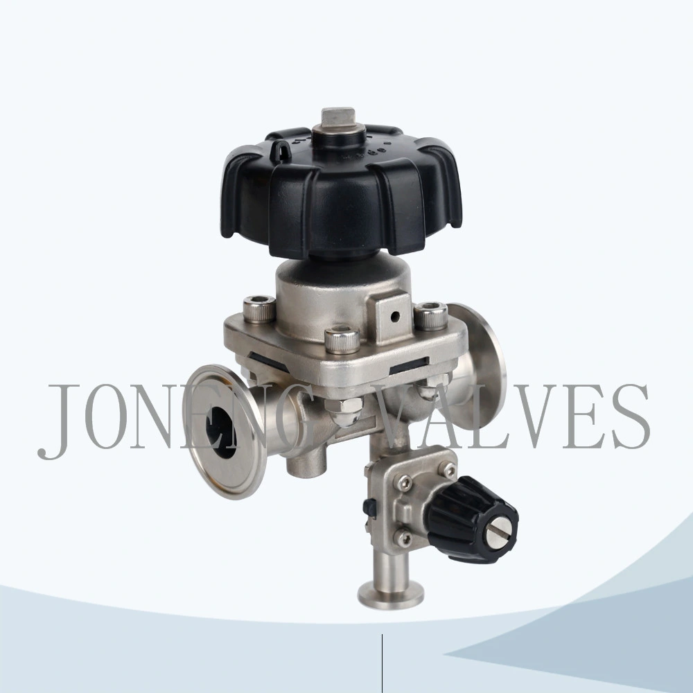 Stainless Steel Sanitary Clamp Manual Diaphragm Valve with Sampling Valve (JN-DV 1007)